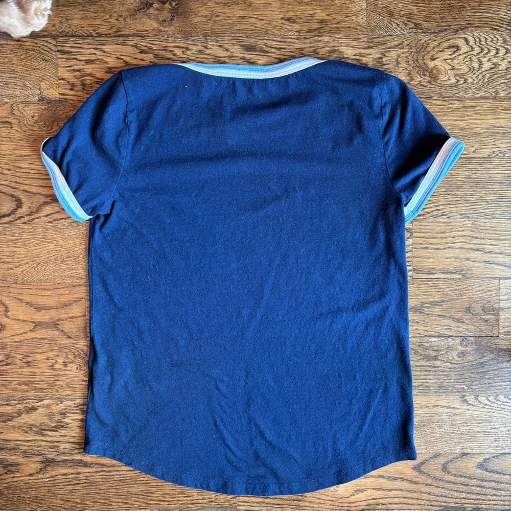 J. Crew Ringer Tee - Size Small Navy